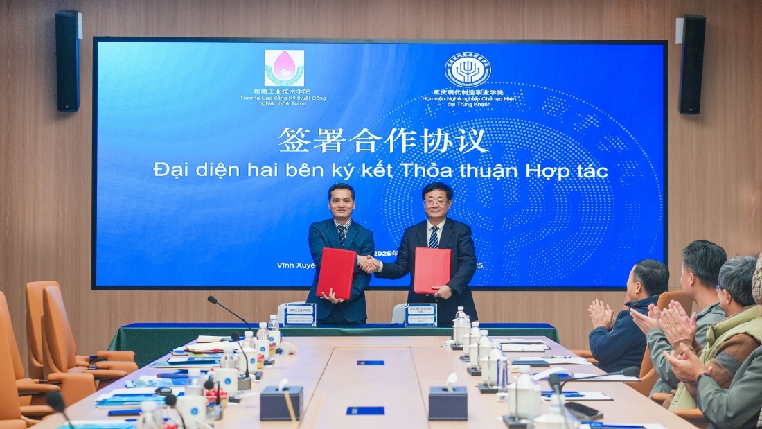 中越校企携手共育人才 | 重庆现代制造职业学院与越南工业技术学院签署战略合作协议