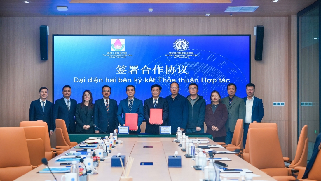 中越校企携手共育人才 | 重庆现代制造职业学院与越南工业技术学院签署战略合作协议